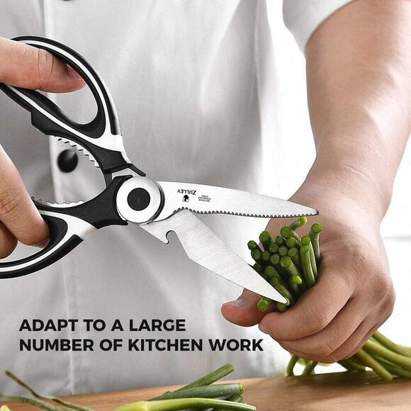 2x Kitchen Shears Scissors HEAVY DUTY Stainless Steel Meat Chicken Cutting Tool - Picture 4 of 12